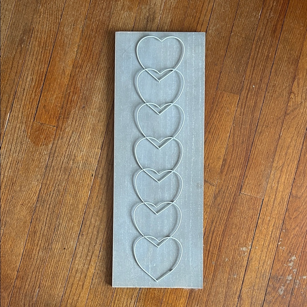 Gray Heart Wall Decor